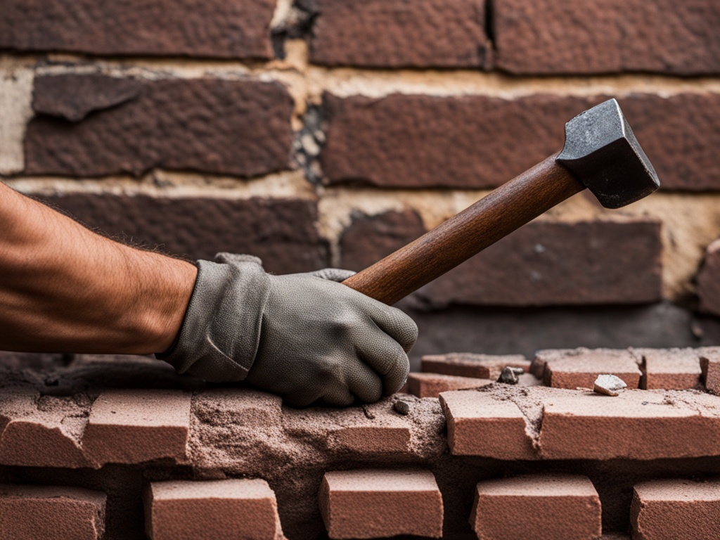 die Verwendung des Maurerhammers als Maurer